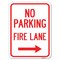 Signmission No Parking Fire Lane W/ Right Arrow Heavy-Gauge Alum Rust Proof Parking, 18" x 24", A-1824-23735 A-1824-23735 - alternate 1